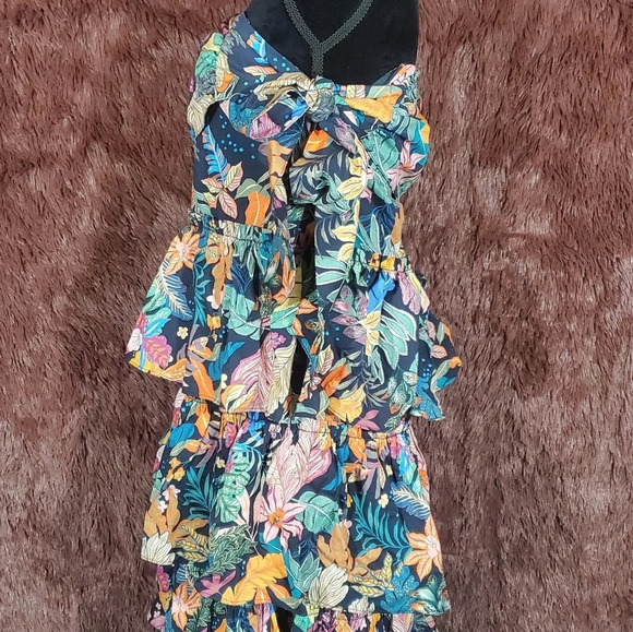 Especia Strapless Floral Ruffle Maxi Dress - Picture 5 of 5